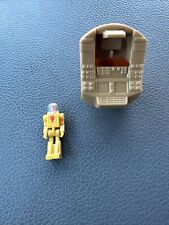 Vintage 1988 CAPSELA Spacelink Yellow Pilot Figure w/ Helmet And Cockpit