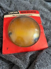 AUSTIN MINI COOPER LUCAS 7" BEAM DEFLECTORS LIGHT COVERS YELLOW FORD VW MORRIS