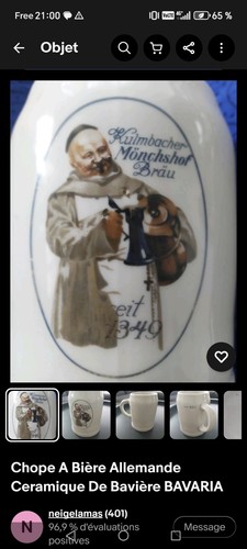 Chope bière avec - chope, À