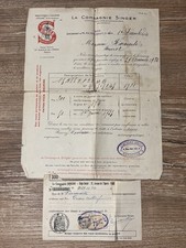 Facture originale Singer 1934