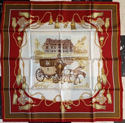 Foulard soie cognac - soie,