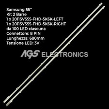 KIT 2 BARRES DE BARRES 100 TV LED SAMSUNG 2011SVS55-FHD-5K6K-GAUCHE / DROITE