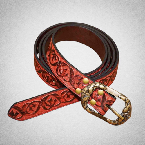 Ceinture viking cuir gaufré - ceinture,