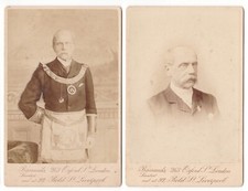 Franc Macon Freemason Masonry Portrait Photo Cabinet 1897 UK London Barrauds Ltd