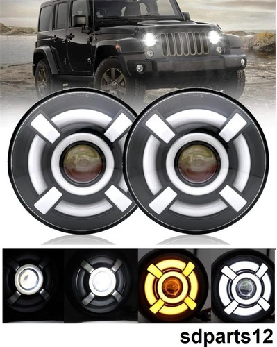 Phares avant led - rond, 40w