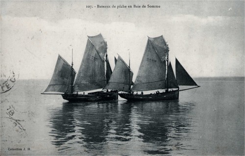 Cpa baie somme bateaux - 80,