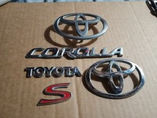  04 05 06 07 08 TOYOTA COROLLA S REAR And Front BADGE EMBLEM Set