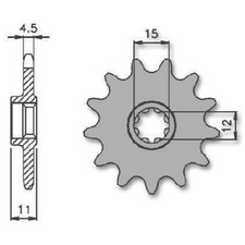 Pignon Rieju Drac-RS1-RV 50CC