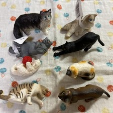 British Shorthair Cat Figurine 8-Piece Set Miniature Planet; Damaged
