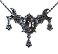 Moon Star Silver Filigree Necklace Choker Gothic Wicca Wiccan Witch Witchy Goth