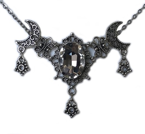 Moon star silver filigree - moon,