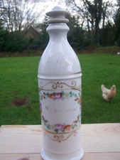 Rare Antique Painted Porcelain Bottle Chartreuse 19th Century Liqueur Large VEP
