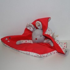 Doudou Lapin Obaïbi - Rouge 