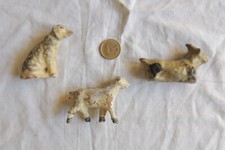 Lot anciens animaux en sciure