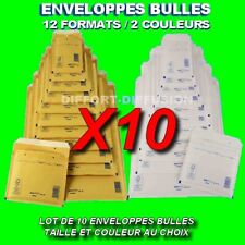 10 Enveloppes à bulles matelassées format au choix marron ou blanche TOP QUALITE