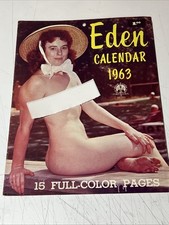 Vintage Calendar Eden 1963  nudism Outdoor American Corporation