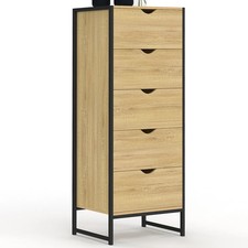 Chiffonnier 5 tiroirs DETROIT 45 cm commode semainier design industriel