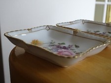 2 SMALL RINGS MODEL POSIES PINK PORCELAIN DERBY CHINA ENGLISH lg 10 cm