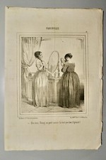 BEAUMONT EDOUARD DE(1821-1888)-LITHO ORIGINAL DU CHARIVARI-1850-FARIBOLES-N°51