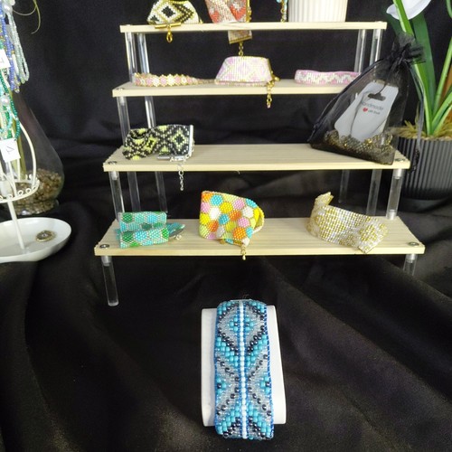 Bracelet manchette perles - bracelet,