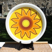 Kronenbourg Yellow Metal Round Tray 33cm