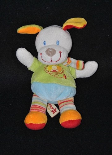 Peluche doudou chien blanc