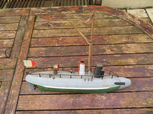 Bateau jouet ancien mécanique