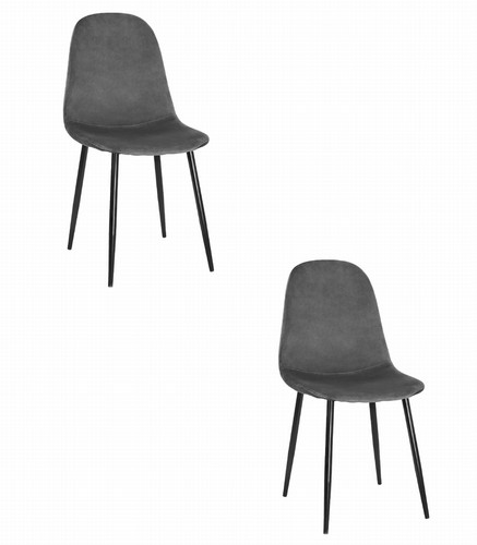 Fauteuil como velours gris - fauteuil,