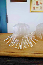 Large globe, glass tulip, walker, luminaire, BE, 2 available