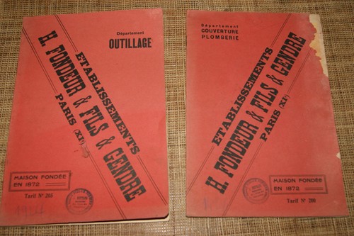 Anciens catalogues fondeur - anciens,