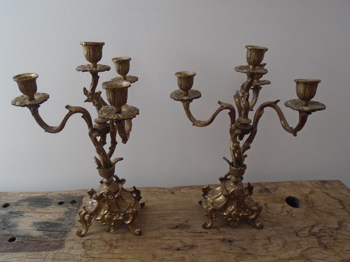 Ancienne paire bougeoir - paire,