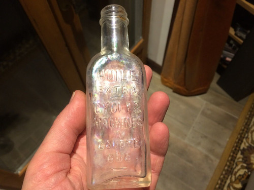 Ancienne bouteille huile - ancienne,