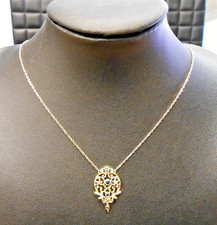 Collier ras de cou ancien or 18K  sertie  saphirs   poincon  tete d aigle