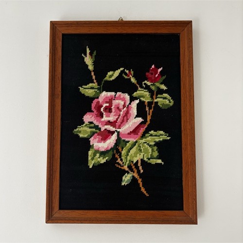 Vintage kitsch cadre broderie