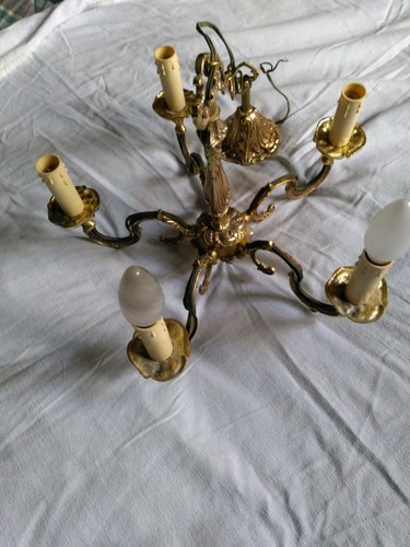 Lustre bronze doré - , massif