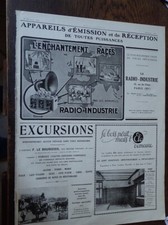 LA RADIO INDUSTRIE + Excursions LE BOURGEOIS + paneling ELO pub ILLUSTRATION 1924