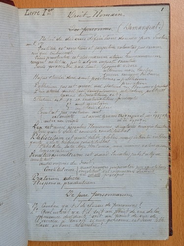 Manuscrit droit romain - manuscrit,
