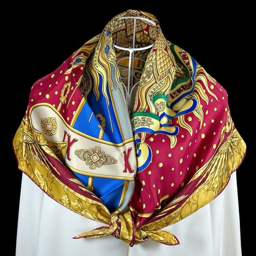 Foulard vintage soie hermes - vintage,