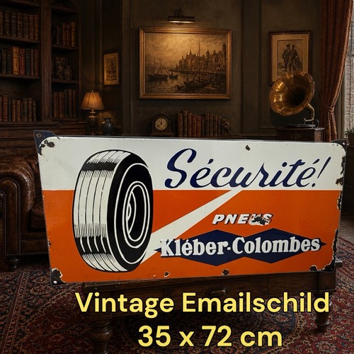 Plaque émaillée vintage - Émaillée,