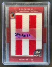 2008 Topps Letterman Josh Johnson Patches Auto H Rookie RC #/35 Buccaneers