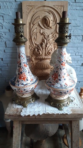 Paire lampes anciennes - paire,