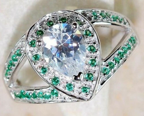 Bague emeraude topaze 2 - et, topaze,