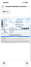 TICKET BILLET DE CONCERT -