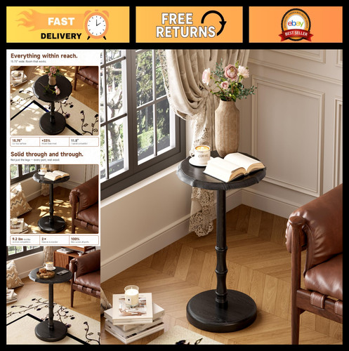 Solid wood round - round, pedestal