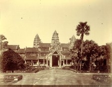 CAMBODIA Ca 1886 Temple of Ang-Kor Wat Ang Kor Wat Central Terrace Door
