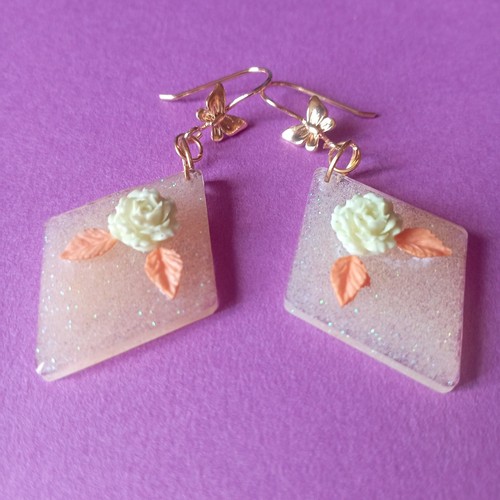 Boucles oreilles résine - d'oreilles,