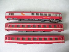 Lot de 3 wagons de trains Jouef petit train électrique maquette chemin de fer