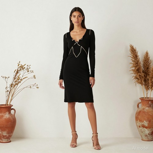 Goth avant garde midi robe - goth,