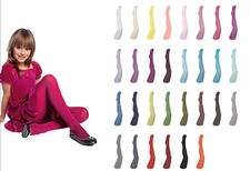 Girls Tights Plain Opaque 40 Denier Microfibre Age 2-12 Years-30 Various Colours