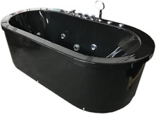 BAIGNOIRE BALNEO BAIGNOIRE Ilôt TOURBILLON MASSANTE Cancun 185 X 95 Cm NOIR